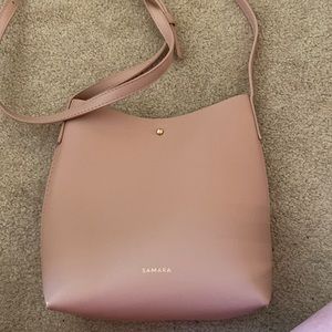 Samara vegan leather purse rose/blush color